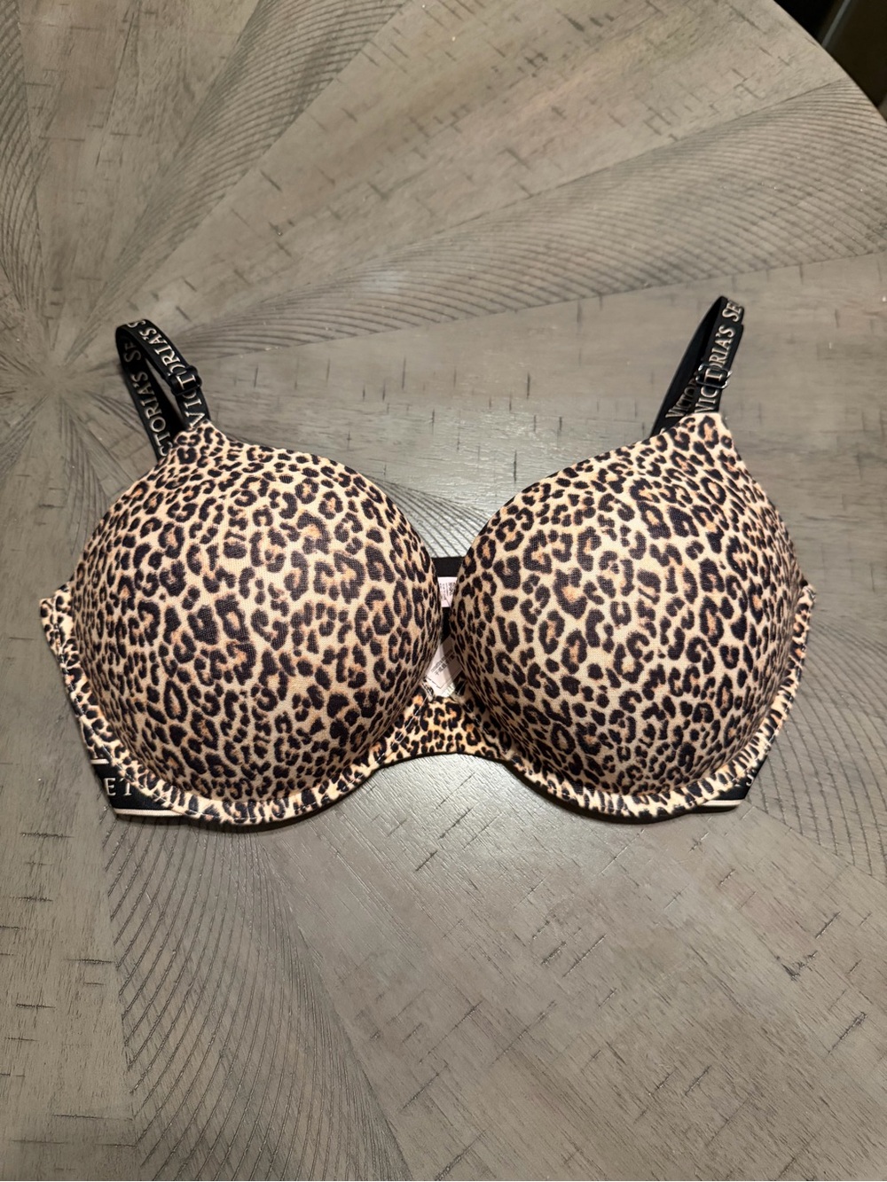 Victoria's Secret Leopard Print Push-Up Bra - Tan & Black NWOT